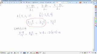 Ecuación continua e implícita de la recta Teoría y ejemplo Matemáticas 2º Bachillerato AINTE [upl. by Wilhelm]