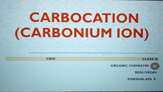 Carbocation or Carbonium Ion [upl. by Anaili63]