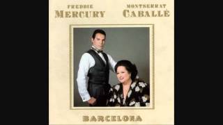 Freddie Mercury and Montserrat Caballe  Barcelona  Barcelona  LYRICS 1988 HQ [upl. by Ahsinyt]