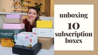 Comparing amp Unboxing TEN SUBSCRIPTION BOXES [upl. by Chem]