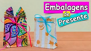 Como fazer EMBALAGEM PARA PRESENTE Super FÁCIL  Embrulho de presente  DIY [upl. by Malamud777]