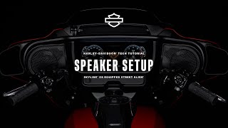 How to Setup and Configure Speakers using Skyline OS  2024 HarleyDavidson Street Glide [upl. by Damalus]