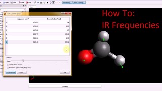 Avogadro with Gaussian Tutorial FREQ [upl. by Winfield]