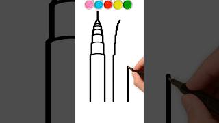 Twins tower drawing  twins tower drawing easy  twins tower video  trending viralvideo shorts [upl. by Sibell]