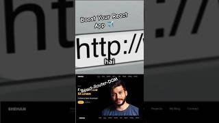 React Router DOM ✈️️ Boost Your React App reactrouter dom react shorts short viral router [upl. by Ylloh88]