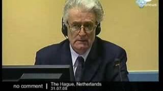 Radovan Karadzic appears before war crimes tribunal [upl. by Joy]