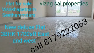 🤙 8179222063 New Flat for sale 3bhk 1700sft East vizag Seethammdara [upl. by Nithsa673]