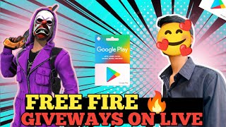 FREE FIRE 🔥LIVE GIVEWAYS  LIVE REDEEM CODE 😱 freefire [upl. by Enileme946]