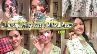 HONEST Everyday Makeup Look  Easy Tips For University  College Girls 😍💕 [upl. by Nogam287]