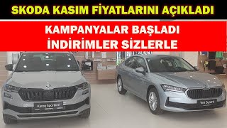 SKODA KASIM FİYATLARINI AÇIKLADIKAMPANYALAR BAŞLADI İNDİRİMLER SİZLERLE [upl. by Kanal335]