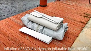 Saturn Hypalon boat HP360 inflation and assembly [upl. by Macri]