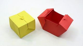 Origami Box Folding  How to Make Beautiful Origami Box with Paper [upl. by Arhsub]