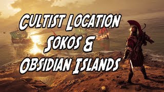 Assassins Creed Odyssey FAST TIPS Cultist Location Sokos Obsidian Island Gods of the Aegean Sea [upl. by Islek]