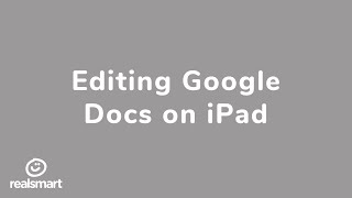 Editing Google Docs on the iPad with Chrome Browser App [upl. by Nalyt]