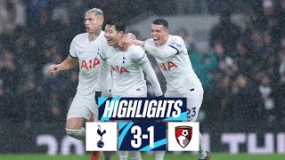 TOTTENHAM HOTSPUR 31 BOURNEMOUTH  PREMIER LEAGUE HIGHLIGHTS  NEW YEARS EVE WIN [upl. by Yesnek]