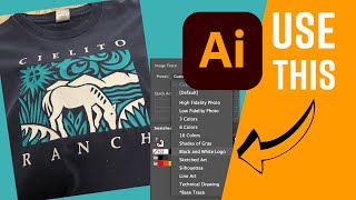 Illustrator for screen printing  Convert image to vector easily with Image Trace [upl. by Saile]