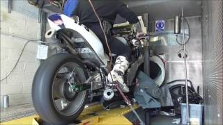 Supercharged VFR750F 144 bhp dyno run [upl. by Arorua652]