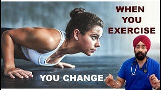 HOW YOUR LIFE CHANGES WHEN YOU EXERCISE in HINDI REGULAR WORKOUT EFFECTS  DrEducation [upl. by Sivle]