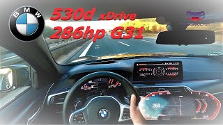 BMW 530xd 2020 Facelift G31 Touring 286hp Top speed and Acceleration Test [upl. by Narmak764]