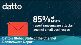 Dattos Global State of the Channel Ransomware Report [upl. by Navar]