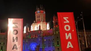 Cabalgata De Reyes Madrid 2023 Fuegos Artificiales Desde El Palacio De Cibeles [upl. by Fondea]