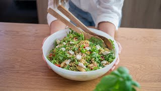 The perfect summer pesto pasta salad 🥗 easy amp delicious [upl. by Ecinev]