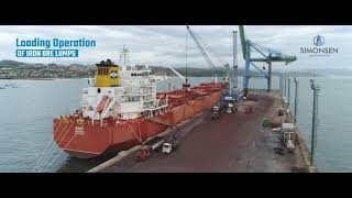 Loading Operation of Iron Ore Lumps  Ship Baru [upl. by Miles]