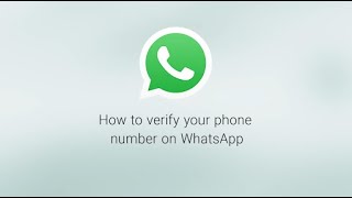 How To Verify Your Phone Number  WhatsApp [upl. by Weed]