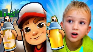 Subway Surfers Paris Summer Games  Tainá Rio Surfer vs Subway Vlad and Niki Run Gameplay [upl. by Airam612]