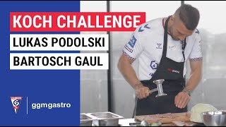 Kochduell 🔥🍽️ Lukas Podolski vs Bartosch Gaul Wer zaubert das beste Schnitzel🤤 [upl. by Alphonsine]