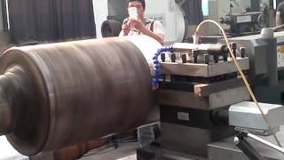 CNC Turning Lathe for steel rolls [upl. by Gabel]