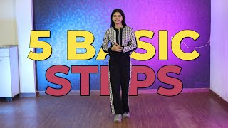 Basic Dance Steps for Everyone  Party Dance  5 Simple Moves  Easy Tutorial  Nritya Nation [upl. by Clare]