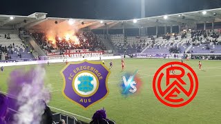 Knapper Sieg  FC Erzgebirge Aue vs RotWeiss Essen  Stadion Vlog [upl. by Gimble169]