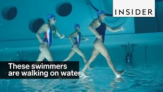 These swimmers are walking on water [upl. by Cadman]