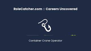 Container Crane Operator  Careers Uncovered [upl. by Moishe]