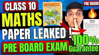 Maths Paper Leaked Preboard Class 10 🤯  Original video 🔴 [upl. by Irrej]