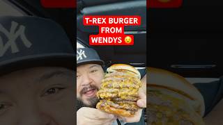 TREX BURGER FROM WENDYS wendys trex burger trexburger shorts foodreview fastfood foryou [upl. by Akehsal605]