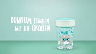 NUK Magic Cup 230ml 360°Trinkrand abdichtende Silikonscheibe ab 8 Monaten [upl. by Anerroc]