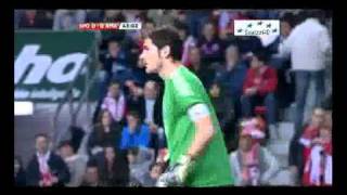 Iker Casillas Vs Fan  Sporting Gijon VS Real Madrid [upl. by Amesari]