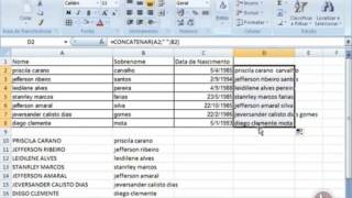 Excel  Função de texto maiúscula minúscula concatenar [upl. by Rosenwald]