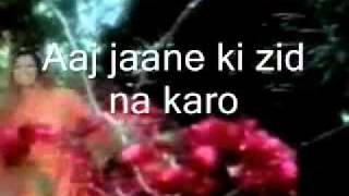 aaj jaane ki zid na karoKaraoke amp LyricsGhazal [upl. by Akeemaj]