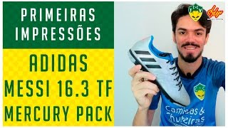 CHUTEIRA ADIDAS MESSI 163 TF  PRIMEIRAS IMPRESSÕES  ANÁLISE [upl. by Argyle]