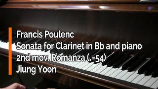 Piano Part  Poulenc Sonata for Clarinet in Bb and Piano II Romanza ♩54 [upl. by Roberts407]