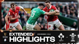 BONUS POINT WIN 👏  EXTENDED HIGHLIGHTS  IRELAND V WALES  2024 GUINNESS MENS SIX NATIONS RUGBY [upl. by Ahtan749]