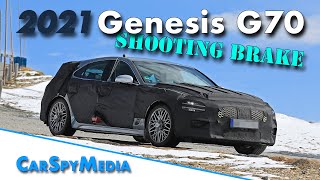 2021 Genesis G70 Shooting Brake prototype spied testing in the Alps [upl. by Llewsor]