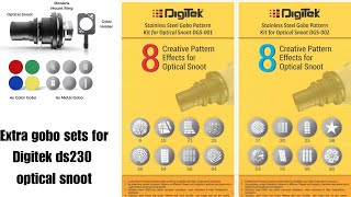 extra gobo sets for digitek ds 230 optical snoot for Bowens mount led light for creative video shoot [upl. by Ahsieat]