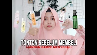 BATTLE TONER UNTUK KULIT SENSITIVE BERJERAWAT  REVIEW  THE BODY SHOP  NACIFIC  BENTON  MAMONDE [upl. by Oinotna]