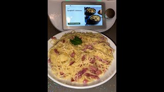 Comment faire spaghetti carbonara Thermomix [upl. by Hgielhsa]