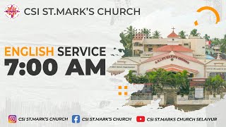 CSI StMarks Church  Sunday Morning Service  700 AM  20 Oct 24 [upl. by Keemahs]