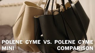 POLENE CYME VS POLENE CYME MINI COMPARISON Honest Review after 6 month what fits inside [upl. by Lednyk691]